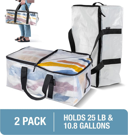 CleverMade Under Bed Storage Bag - Collapsible Storage for Shoes and Clothes Easy Use - Heavy Duty