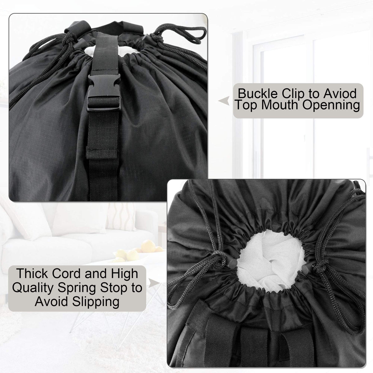 BeeGreen Laundry Bag Backpack w Adjustable Shoulder Straps College Dorm Essentials w Drawstring