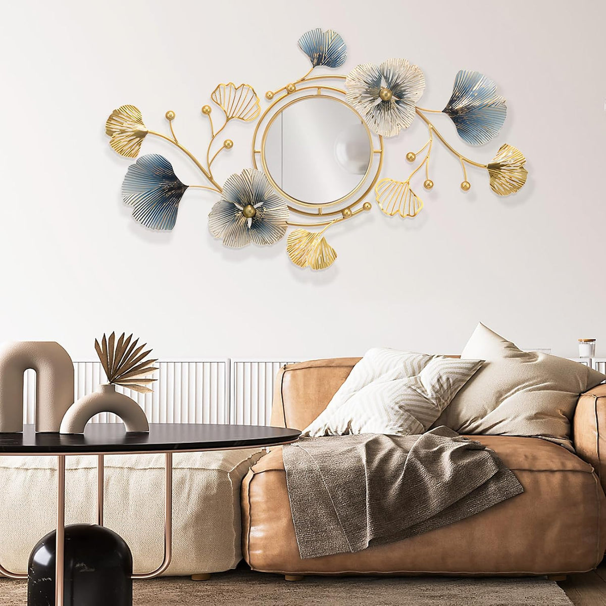 Lucky Monet Wall Art Decor Large Metal Wall Art Modern Geometric Circular Decor Wall Sculptures