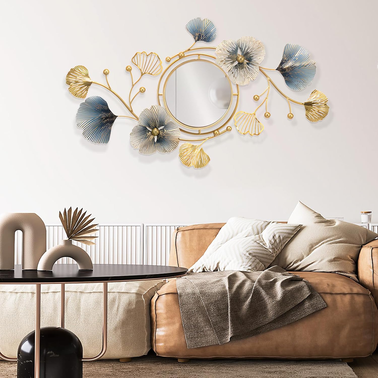 Lucky Monet Wall Art Decor Large Metal Wall Art Modern Geometric Circular Decor Wall Sculptures