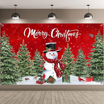 Irenare Christmas Backdrop Merry Christmas Banner Party Decoration Xmas Photography Background