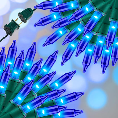 100LIGHTS BLUE Extra-Bright With End Connectors Christmas Decorative Lights 5.98m UL Certified Mini