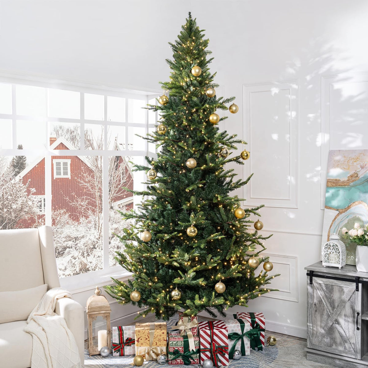 Lujan Prelit Artificial Christmas Tree Green/9ft