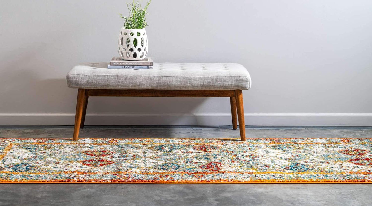 Unique Loom Rosso Collection Vintage, Traditional, Bohemian, Geometric, Distressed, Southwestern