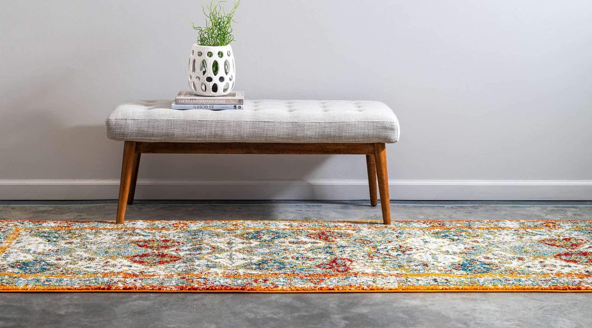 Unique Loom Rosso Collection Vintage, Traditional, Bohemian, Geometric, Distressed, Southwestern