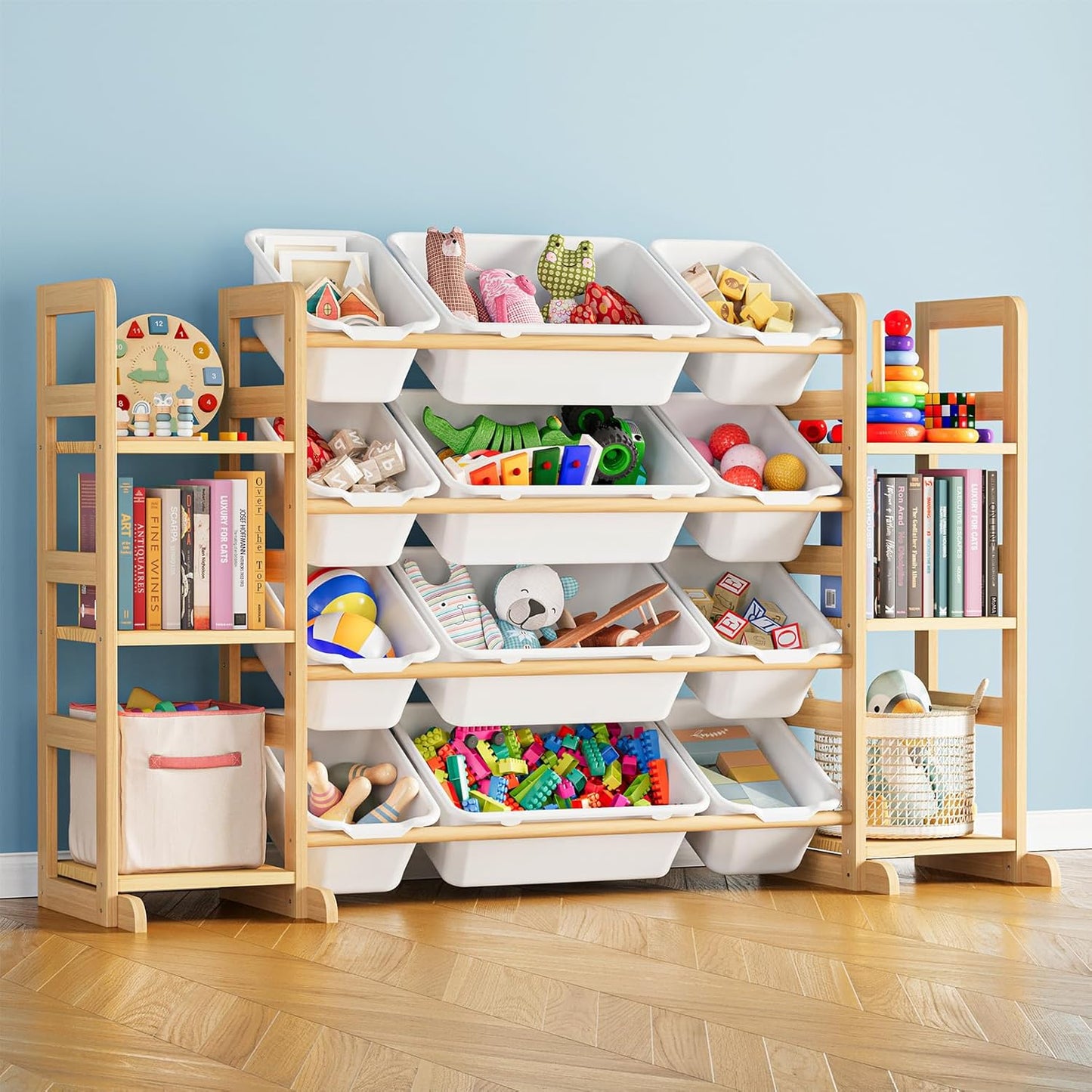 SpaceAid Toy Storage Organizer with 6 Shelves and 12 Bins, Toy Organizers Storage Bookshelf, Kids