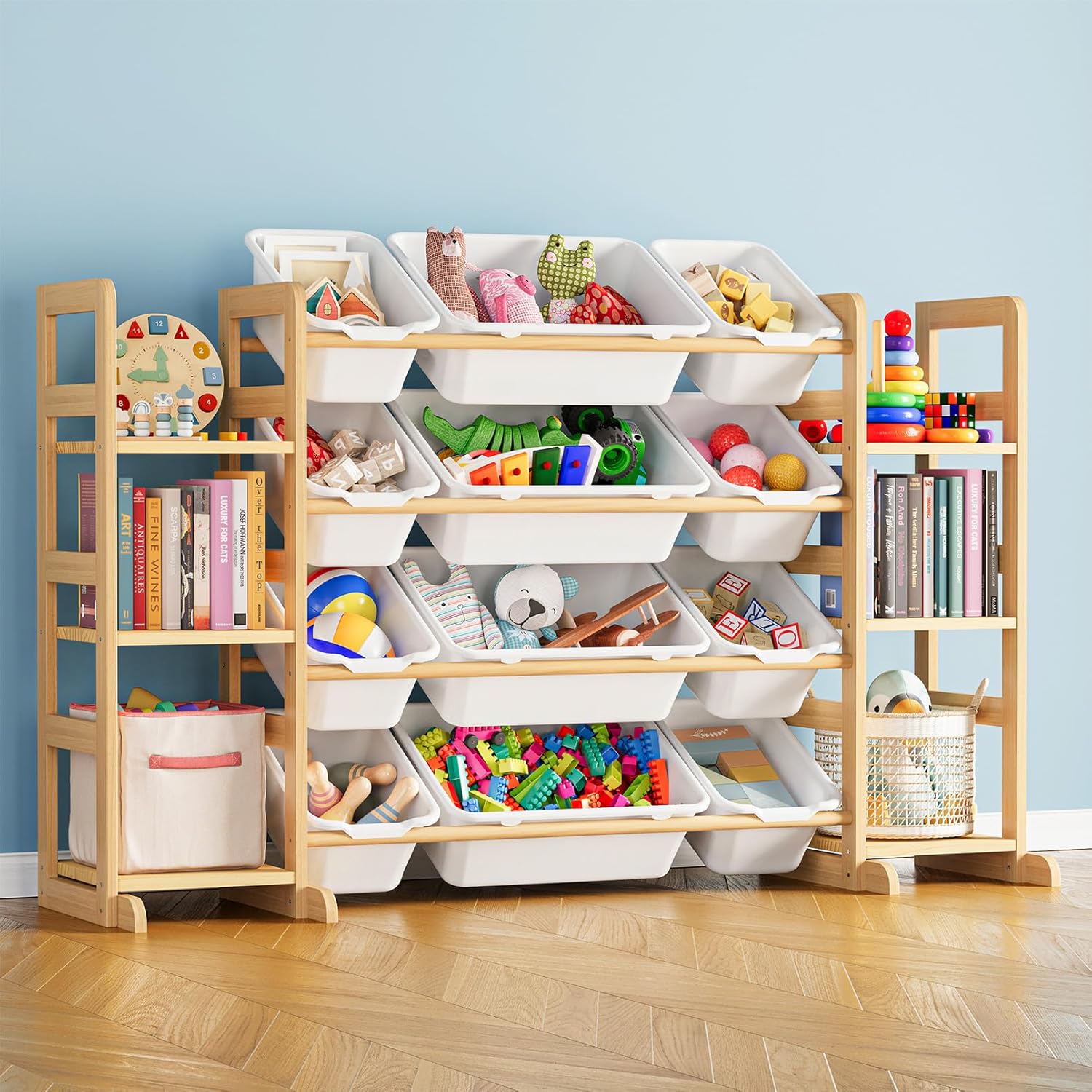 SpaceAid Toy Storage Organizer with 6 Shelves and 12 Bins, Toy Organizers Storage Bookshelf, Kids