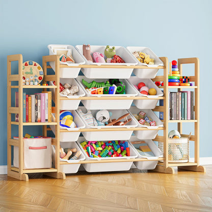 SpaceAid Toy Storage Organizer with 6 Shelves and 12 Bins, Toy Organizers Storage Bookshelf, Kids