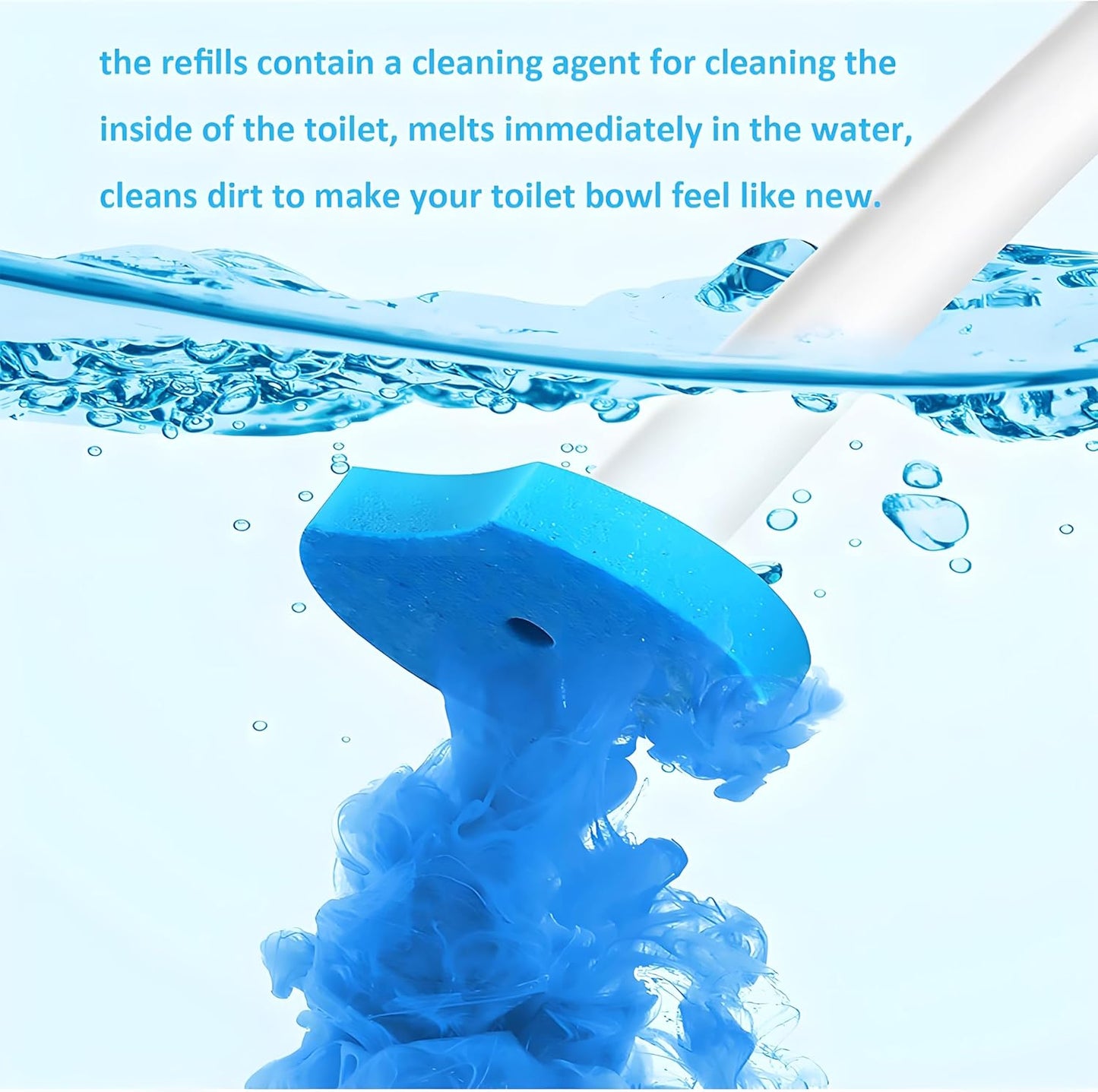 Disposable Toilet Brush with 40 Wand Refill Heads - KIRIKIT Wall-Mounted Toilet Brush and Holder