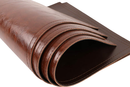 Waterproof PU Placemats, Faux Leather Dining Table Mat, Set of 6, Easy to Wipe Off Scrub Vinyl Mat