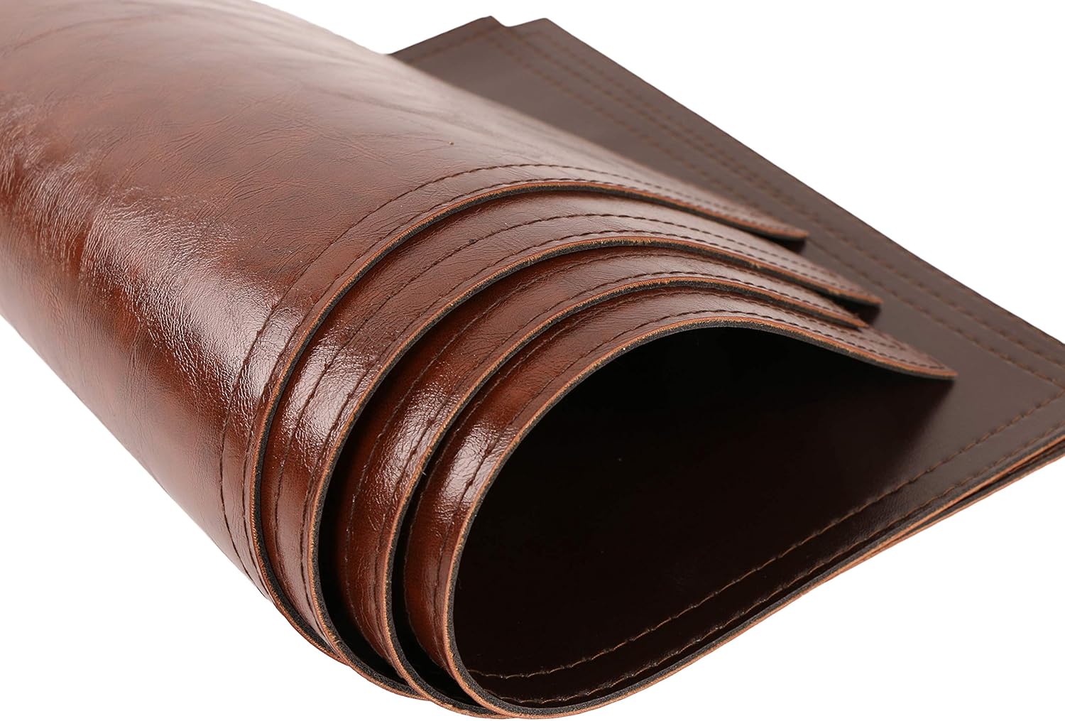 Waterproof PU Placemats, Faux Leather Dining Table Mat, Set of 4, Easy to Wipe Off Scrub Vinyl Mat