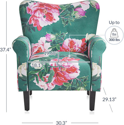 BELLEZE Modern Accent Chair, High Back Armchair, Upholstered Wingback Side Chair, Padded Single