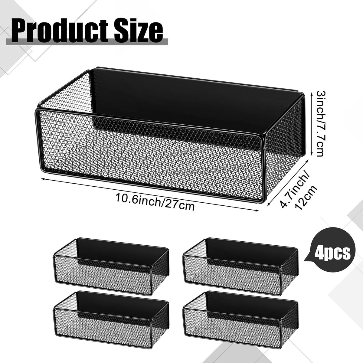Tioncy 4 Pcs Magnetic Storage Bin Magnetic Locker Organizer for Pegboard Refrigerator Shelves