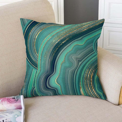 TSSOHU Throw Pillow Cover 18x18 Inch Luxury Green Marble Home Decor Pillowcas Square Cushion Cover