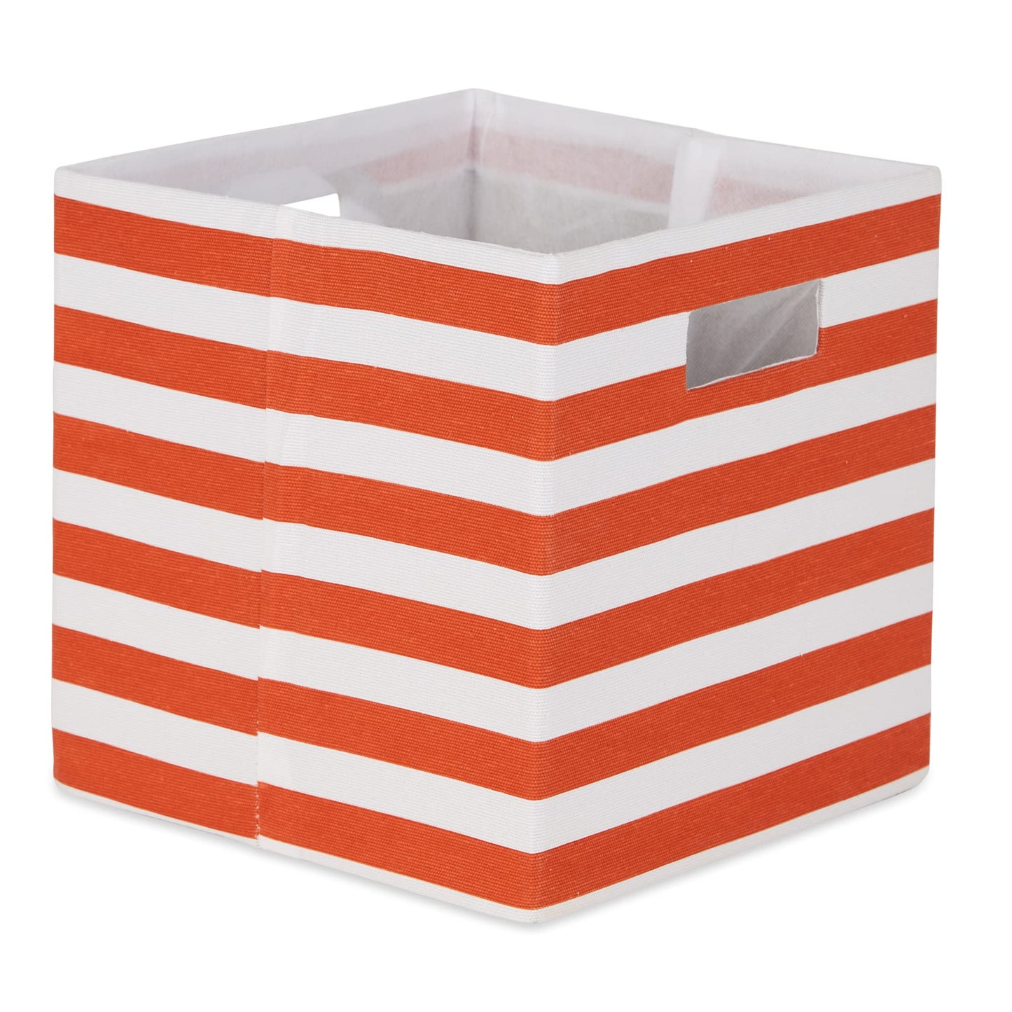 DII Polyester Cube Storage Collection Collapsible Hard Sided Bin, 13x13x13, Spice