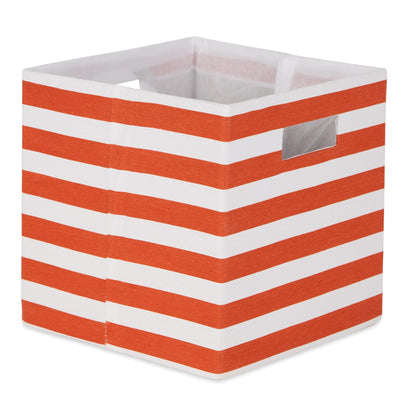 DII Polyester Cube Storage Collection Collapsible Hard Sided Bin, 13x13x13, Spice