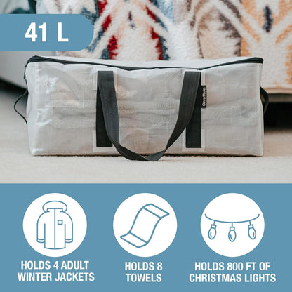 CleverMade Under Bed Storage Bag - Collapsible Storage for Shoes and Clothes Easy Use - Heavy Duty