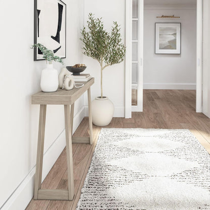 Plank+Beam Solid Wood Console Table, 46.25 Inch, Sofa Table, Narrow Entryway Table for Hallway