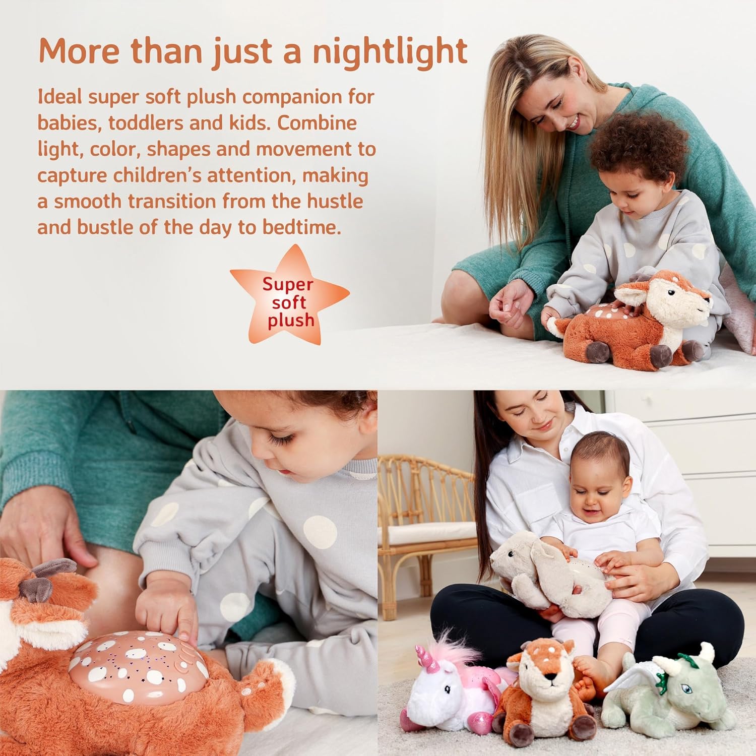 Cloud b Calming Nightlight Star Projector | Gentle Brightness | 3 Colors | 3 Constellations |
