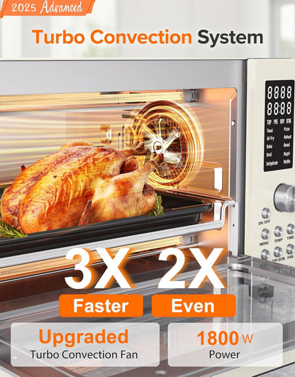 Nuwave Bravo Pro Smart Air Fryer Toaster Oven Combo, Airfryer Convection Oven Countertop, 10-in-1