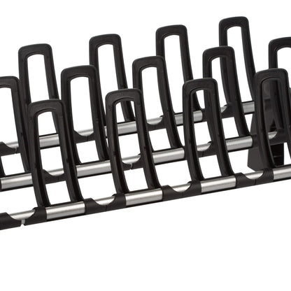 Organize It All 9 Pair Floor Shoe Rack | Storage and Organization | Great For Bedroom | Entryway |