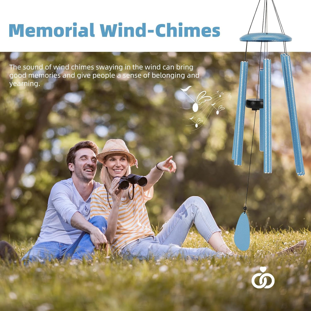 Wind-Chimes-Outdoor-Deep-Tone, Large Soothing Melodic Tones Mobile Windchimes, Wind Chimes for