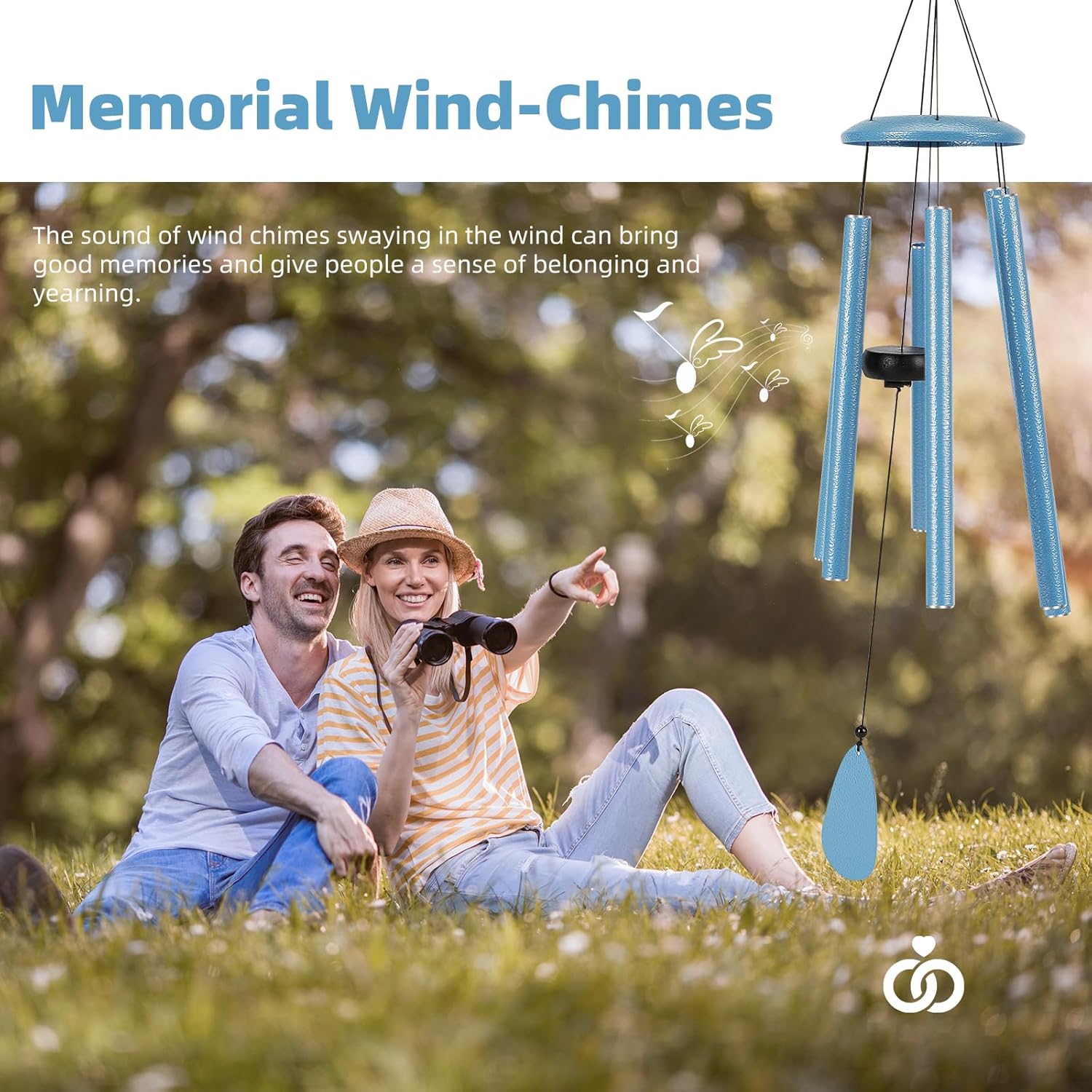 Wind-Chimes-Outdoor-Deep-Tone, Large Soothing Melodic Tones Mobile Windchimes, Wind Chimes for
