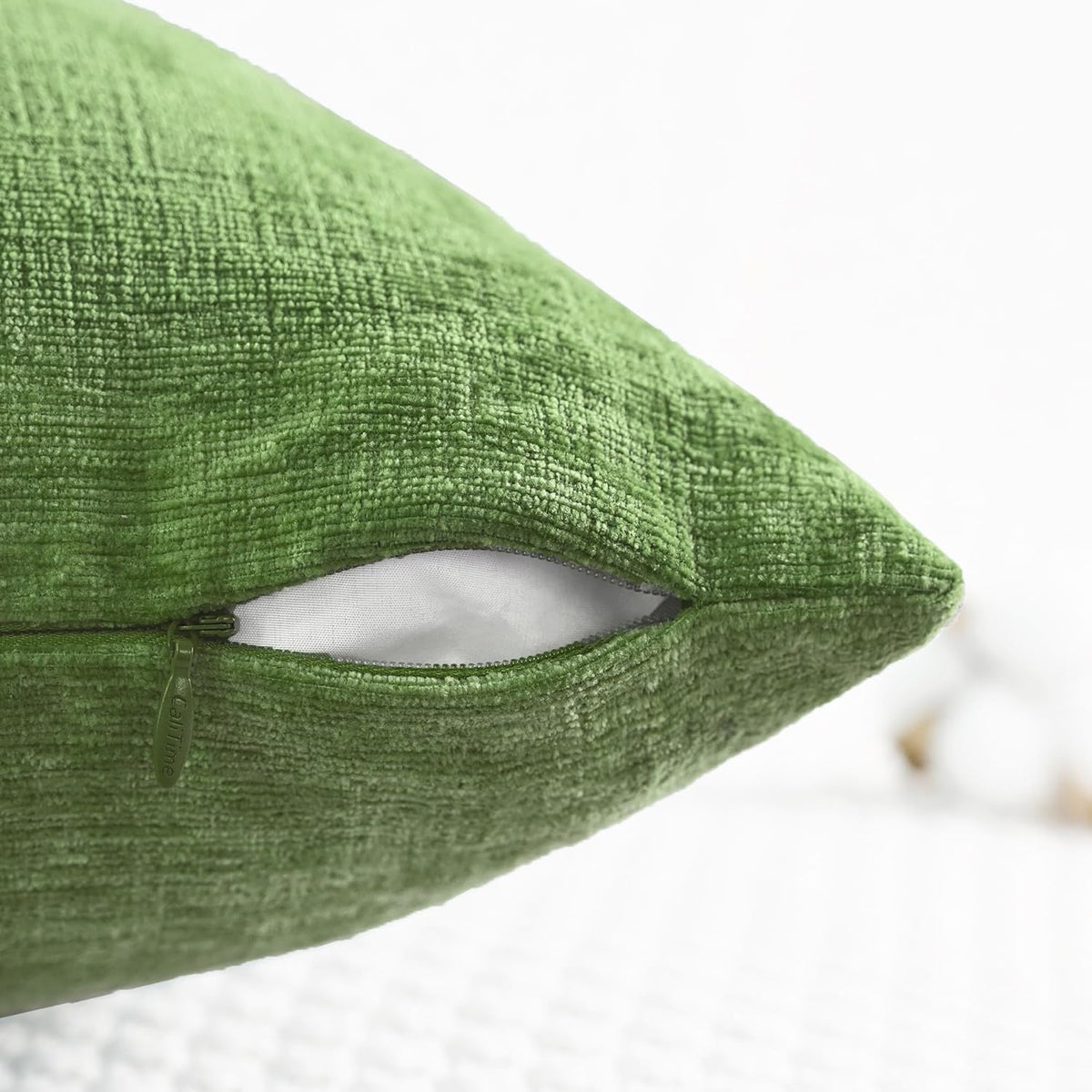 CaliTime Throw Pillow Covers Decorative 22 X 22 Inches Pack of 2 Cozy Chenille Cushion Cases for