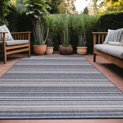 Stripe Outdoor Rug 10x14 Washable Outside Carpet for Indoor Patio Porch Waterproof Easy Cleaning