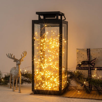 Solar String Lights for Outside,100FT 300 LEDs Solar Fairy Lights,Waterproof 8 Modes Button Outdoor