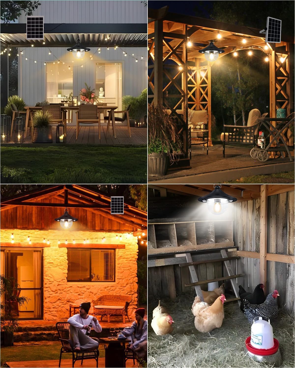 Solar Shed Light Outdoor Indoor 3000LM Solar Lights Daytime Available with Remote Control, Double