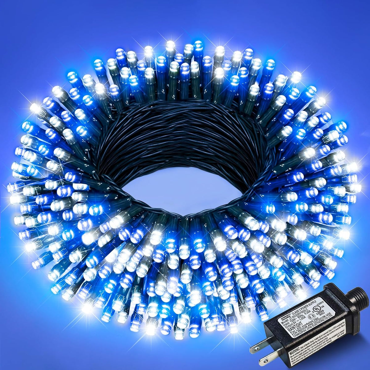 Christmas Lights Outdoor, 66FT 200 LED Christmas Tree Lights with 8 Modes Waterproof, Green Wire