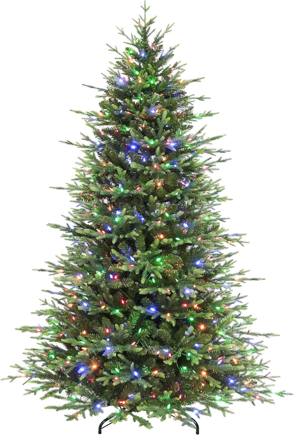 Hykolity 7.5 ft Prelit Christmas Tree, 2933 PE&PVC Realistic Branch Tips, Frasier Grande Christmas