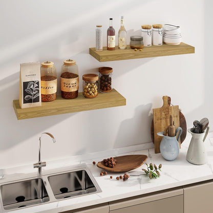 Fun Memories Floating Shelves 36 Inch Long, Deep Floating Shelf for Wall, 36 x 8 Floating Shelves