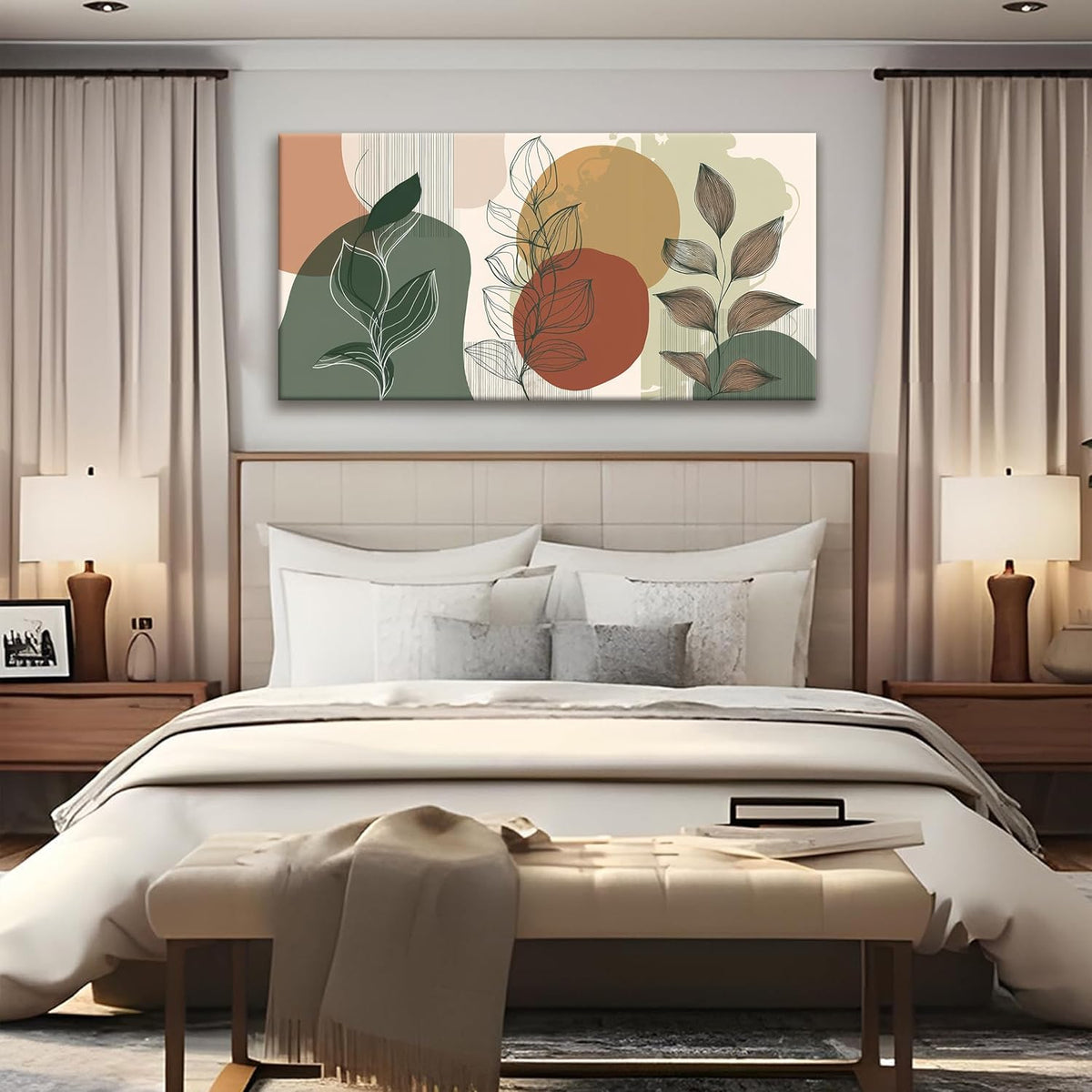 Tsomzxng Abstract Boho Wall Art Century Modern Canvas Art Wall Decor Artwork Abstract Wall Decor