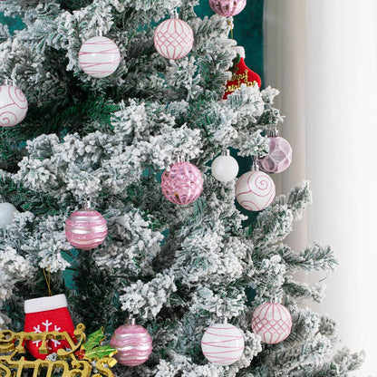 100Pcs Christmas Balls Ornaments Set, Shatterproof Christmas Decorations with Hand-held Gift