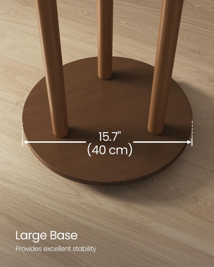 VASAGLE Freestanding Coat Rack Stand, Coat Tree with 11 Hooks, 3 Shelves, 4 Removable 360° Swivel