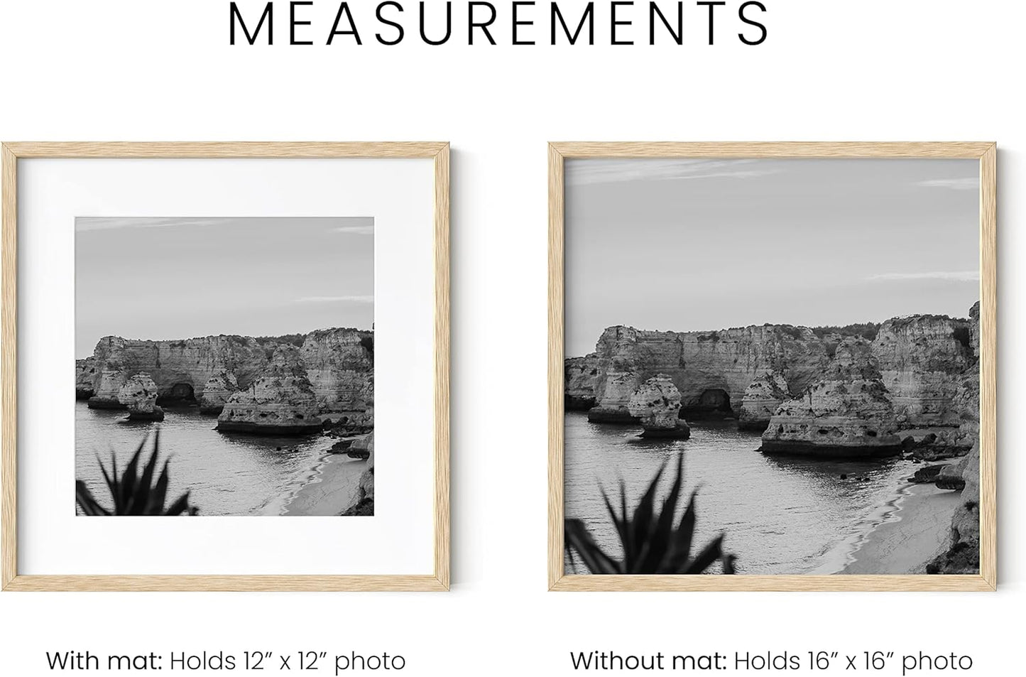 HAUS AND HUES Square Picture Frames 16 x 16 Set of 15 - Photo Gallery Wall Frame Set, Wood 16x16