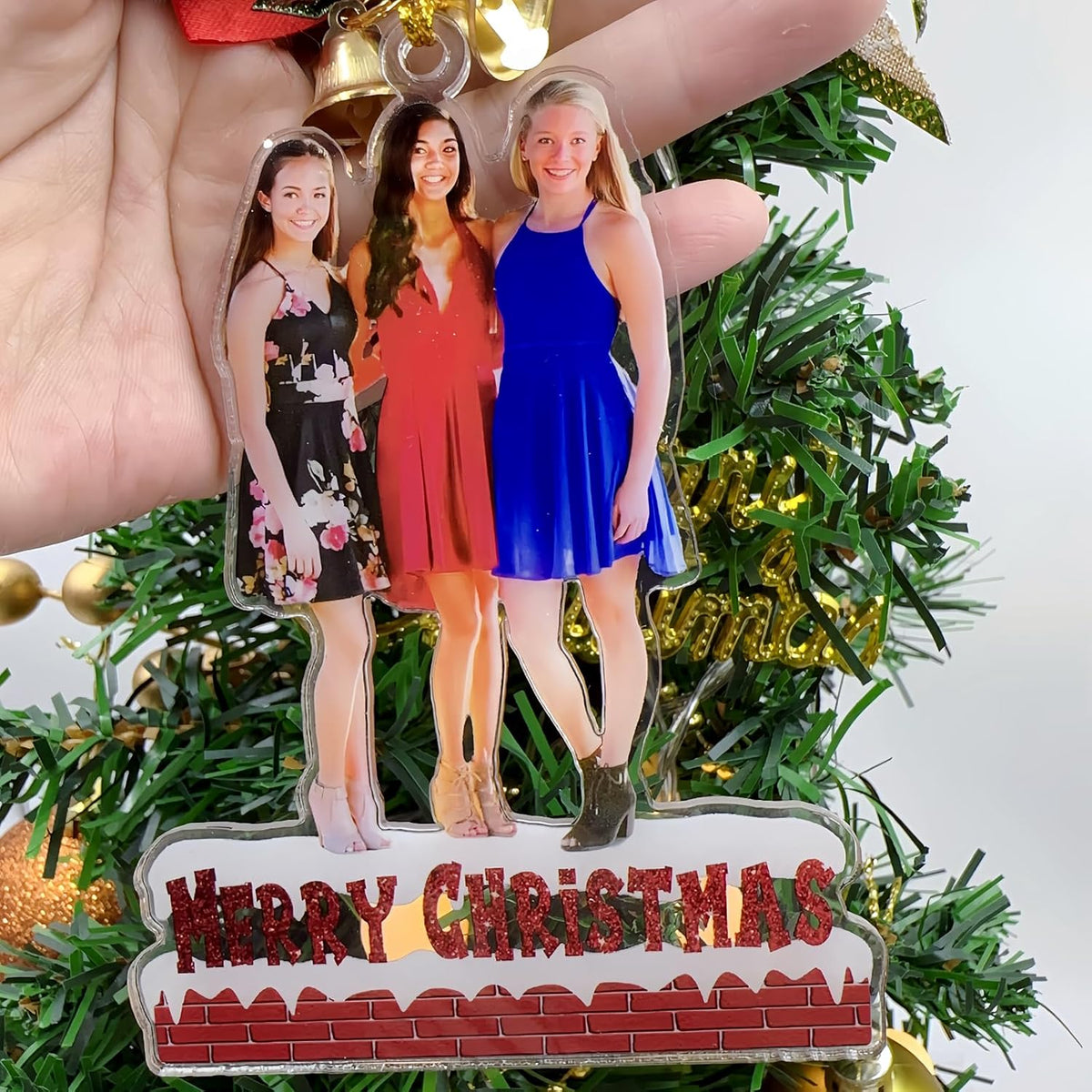 Personalized Christmas Ornament 2025, Photo Acrylic Customized Family Baby's Frist Christmas