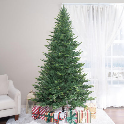 Naomi Home 6.5ft Nordic Christmas Tree with Lights, Realistic Charming Prelit with 921 Branch Tips