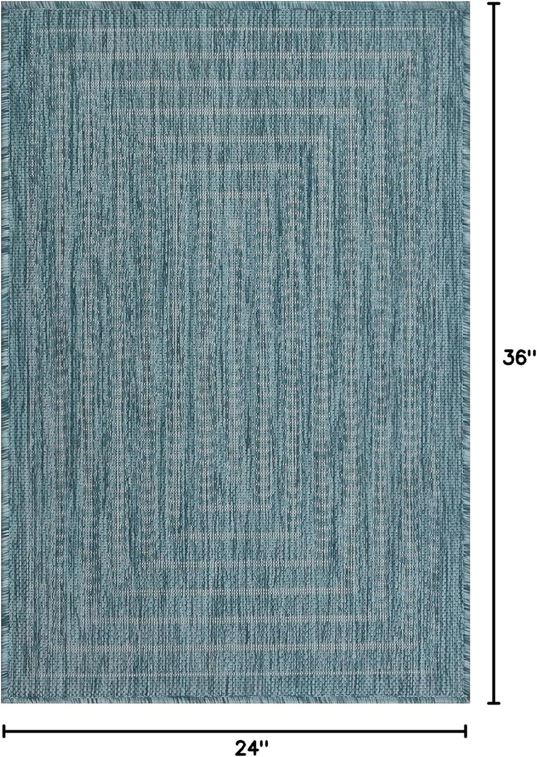 Adiva Rugs Outdoor Indoor Area Rug, Weather Resistant, Easy to Clean, Stain Resistant Floor Mat for