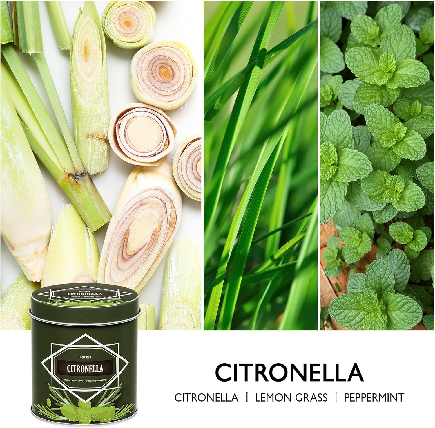 Citronella Candles Outdoor 2-Pack, Total 18oz Citronella Candles for Outside Patio, Camping &