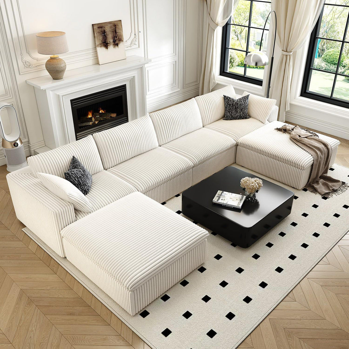 157.5" Cloud Couch Oversized Modular Sectional Sofa for Living Room,Modern Sofa with Deep
