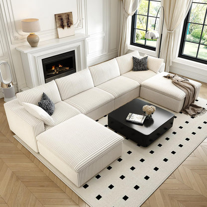 157.5" Cloud Couch Oversized Modular Sectional Sofa for Living Room,Modern Sofa with Deep