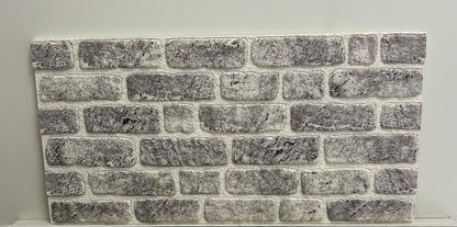 Dundee Deco 3D Wall Panels Faux Brick - Cladding White Grey Stone Look Wall Paneling, Styrofoam