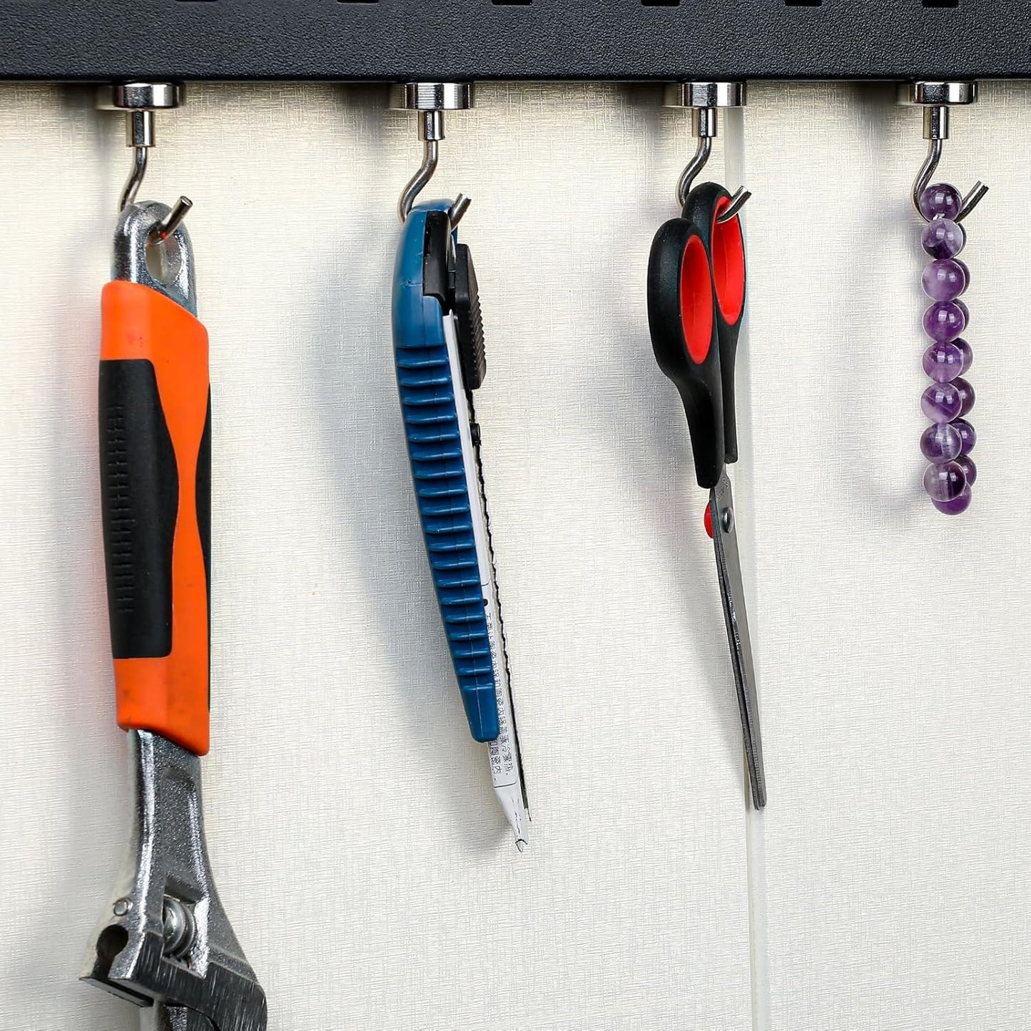 MIKEDE Magnetic Hooks Heavy Duty, 40lbs Earth Magnets with Hooks for Refrigerator, Strong Magnets
