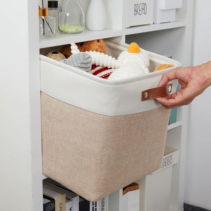 DULLEMELO Fabric Storage Cubes,13 inch Cube Stroage Bins for Empty Gift Basket,Toy Nursery Storage