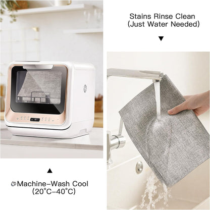 DOLOPL Placemats Set of 4, Reversible Wipeable & Heat Resistant Place Mats, Modern Faux Leather