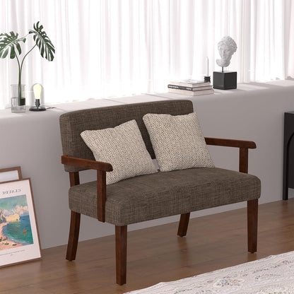 Accent Chair 2 Seat, Arm Chairs with Soft Seat and Armrests for Living Room, Love seat for Dining