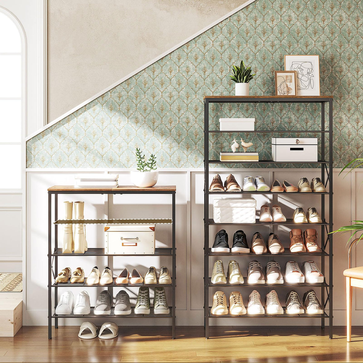 YATINEY 8 Tier Shoe Rack, Shoe Storage Organizer, Large Capacity Shoe Shelf Holds 32 Pairs of